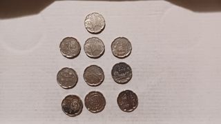 Lote 10 monedas 50 pesetas España