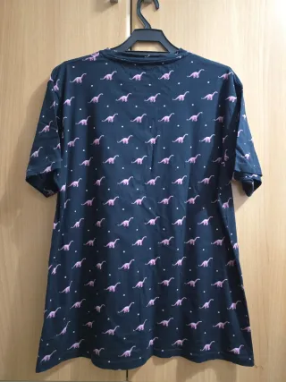 Camiseta dinosaurios rosa negra hombre.T-XL. 2,30