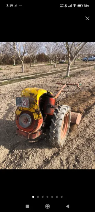 Mula Pascuali con remolque y doble rueda