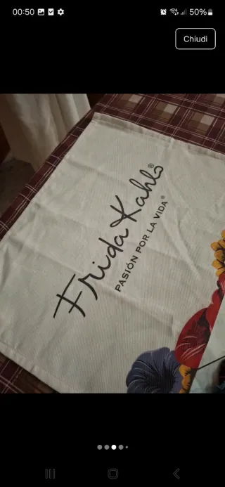 Tovaglietta Frida Kahlo - Passión por la Vida