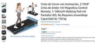 Cinta de Correr con Inclinacion Capacidad de 150kg