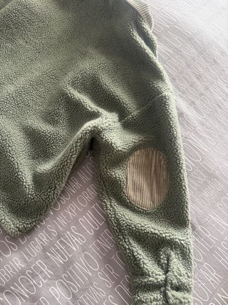 Chaqueta Zara borrego verde talla xl