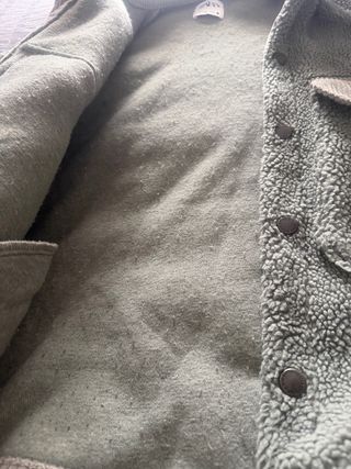 Chaqueta Zara borrego verde talla xl