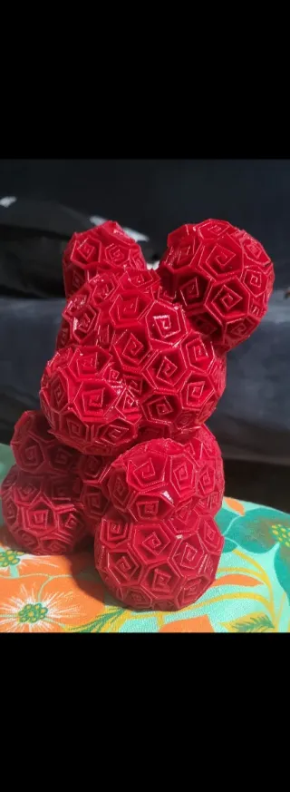 Oso de peluche de rosas rojas