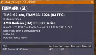 XFX R9 380 4GB Tarjeta Gráfica