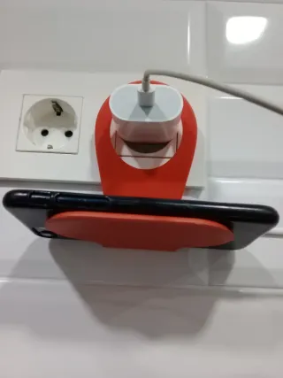 Soporte cargador móvil pared