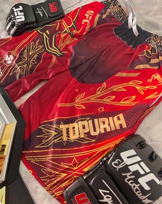 Pantalon de entrenamiento MMA rojos