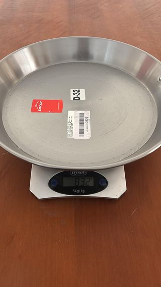 LACOR FBA_63633 Steel Pro 63633 Paellera, Acciaio, Nero, 32 cm