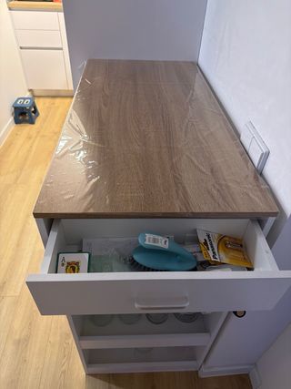 Tavolo bar cucina in legno e bianco