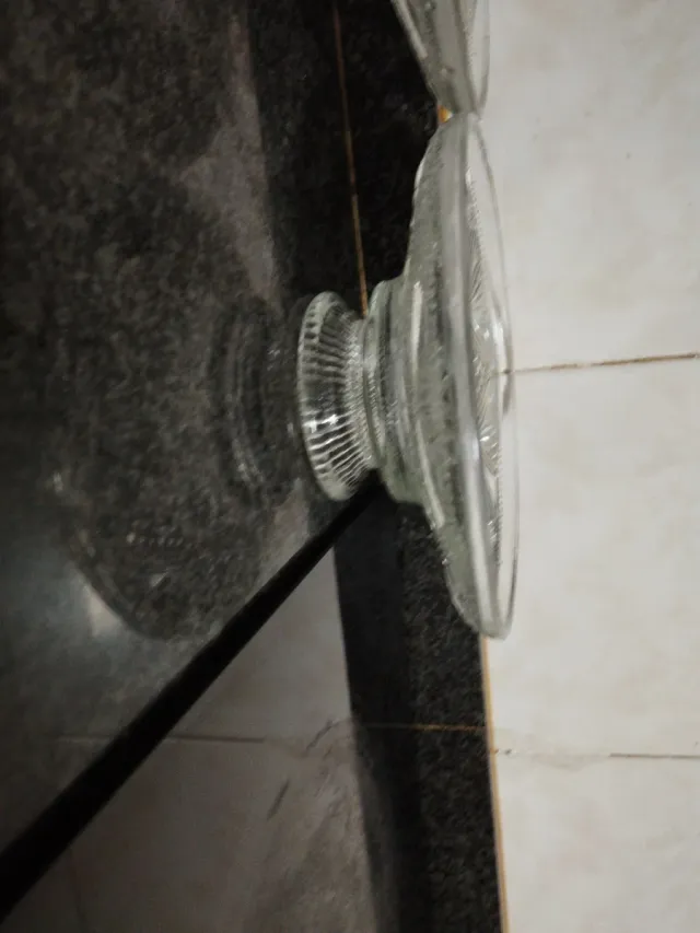 Juego de 2 Platos de Cristal Decorados