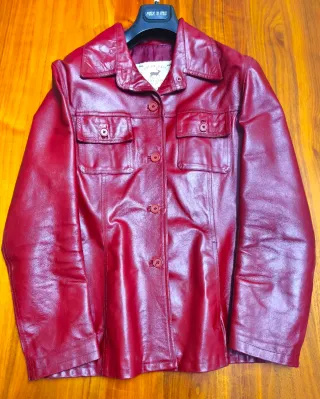 Giacca Vintage Pelle Rossa