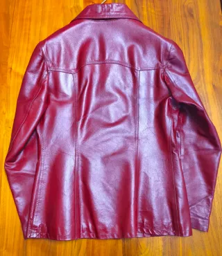 Giacca Vintage Pelle Rossa