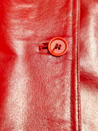 Giacca Vintage Pelle Rossa