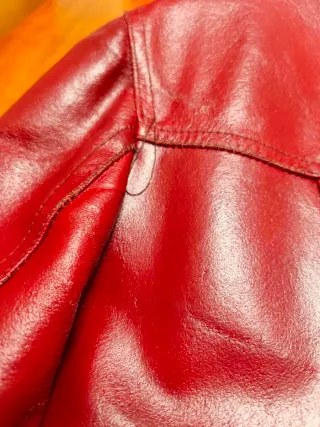 Giacca Vintage Pelle Rossa