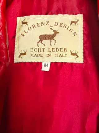 Giacca Vintage Pelle Rossa