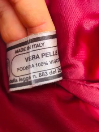 Giacca Vintage Pelle Rossa