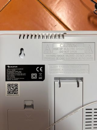 Micro Sistema de Som Auna Wallie CD Bluetooth Bran