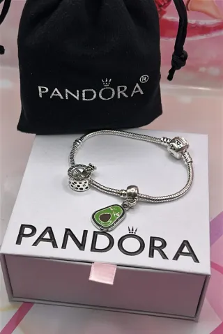 Pulsera Pandora Corazón Rosa y Plata