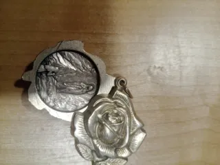 2 Colgantes Plata Virgen