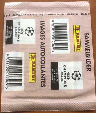 Sobre Panini Champions League 200/2001 "RARE"