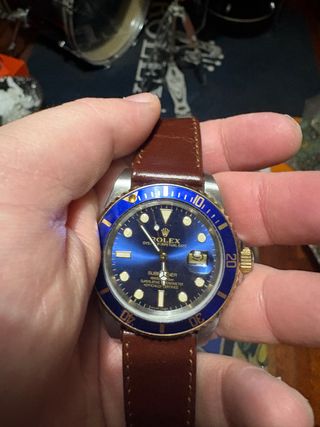 Orologio Automatico Blu/Oro