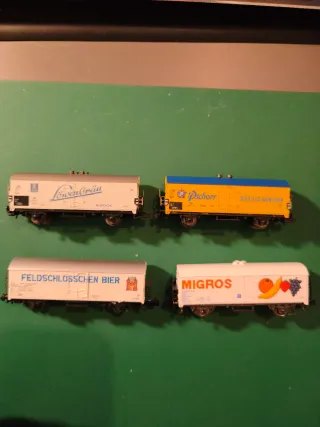 5 Vagoni Frigoriferi merci scala N