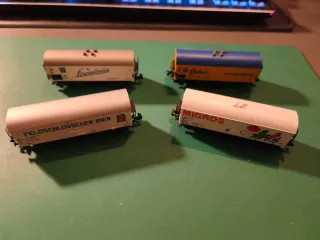 5 Vagoni Frigoriferi merci scala N