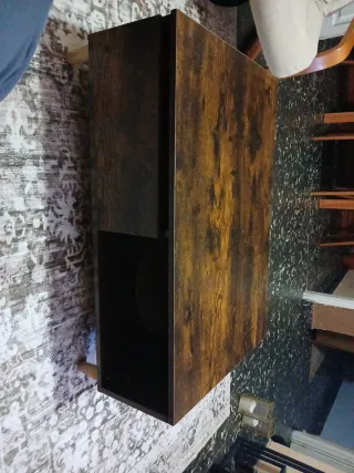 Mesa TV y Salón Madera Oscura