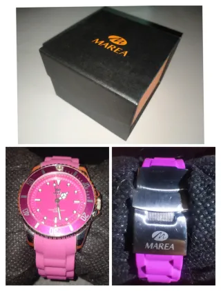 Relojes de pulsera de Cuarzo Marea Marrón y Rosa.