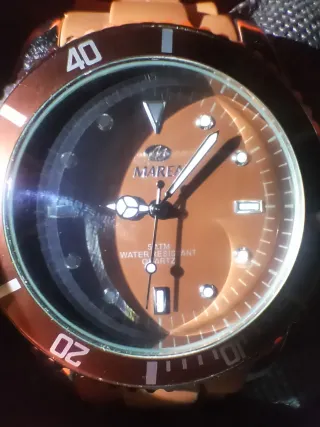 Relojes de pulsera de Cuarzo Marea Marrón y Rosa.