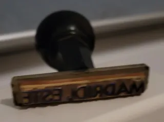 Sello tampón EFI Madrid Este Vintage