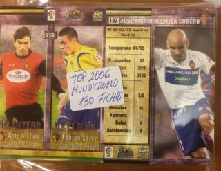 130 Fichas TOP-2006 Mundicromo Diferentes