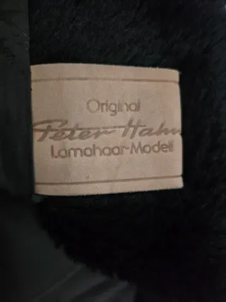 Abrigo largo de pieles negro