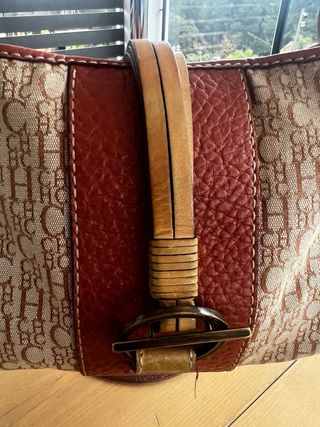 Bolso Carolina Herrera Beige y marrón anaranjado