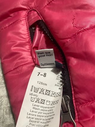 Chaqueta acolchada reversible niña