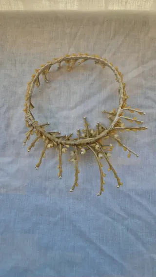 2 Tocados de comunión flores y perlas