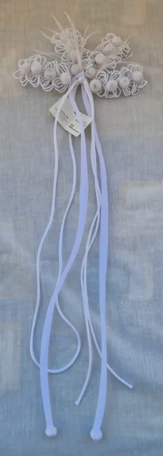 2 Tocados de comunión flores y perlas