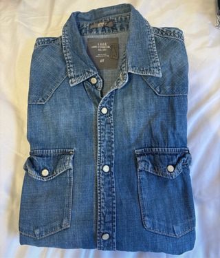 Camisa Vaquera H&M Algodón Hombre Talla S