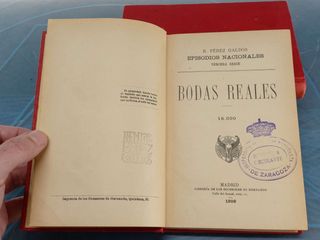 3 Libros ppios s.XX. Benito Pérez Galdós _ Episodios Nacionales.