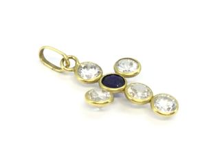 colgante oro 18k con piedra