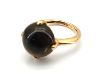 sortija oro 18k con piedra con cuarzo