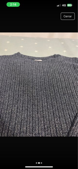 Camiseta Zara azul marino con brillos