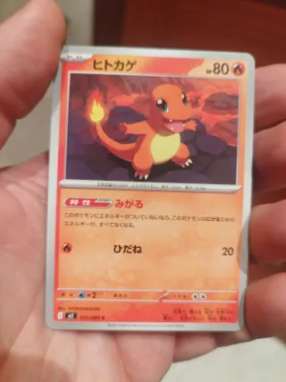 Carta Pokémon Charmander Japonesa