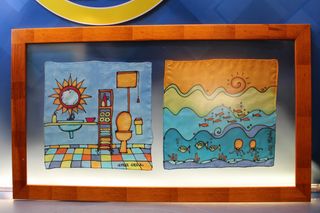 Txell Tehas Puig. Dos pañuelos de seda pintados a mano.