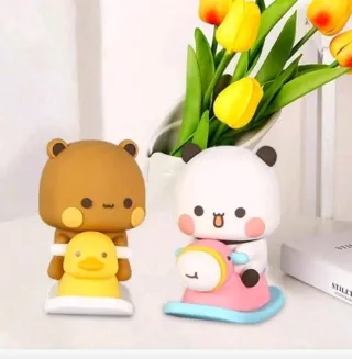 Figuras Bubu Dudu con pato y caballo balancín