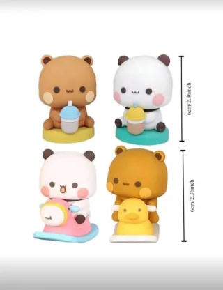 Figuras Bubu Dudu con pato y caballo balancín