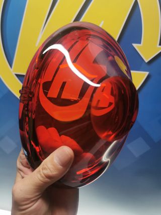 frutero de CRISTAL, cuenco llamativo ROJO