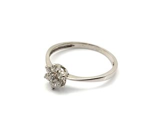 sortija oro 18k con piedra con diamante