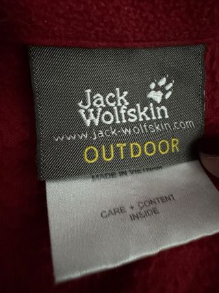 Forro polar Jack Wolfskin 1/4 cremallera rojo