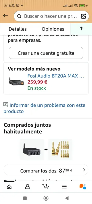 Amplificador Fosi BT20A Bluetooth color Plata